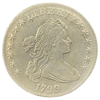 1799 Draped Bust Heraldic Eagle Silver Dollar