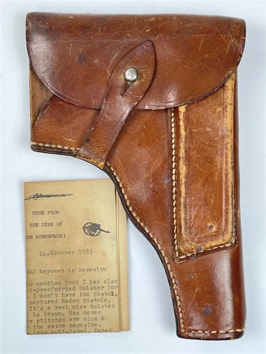 WWII era leather pistol holster
