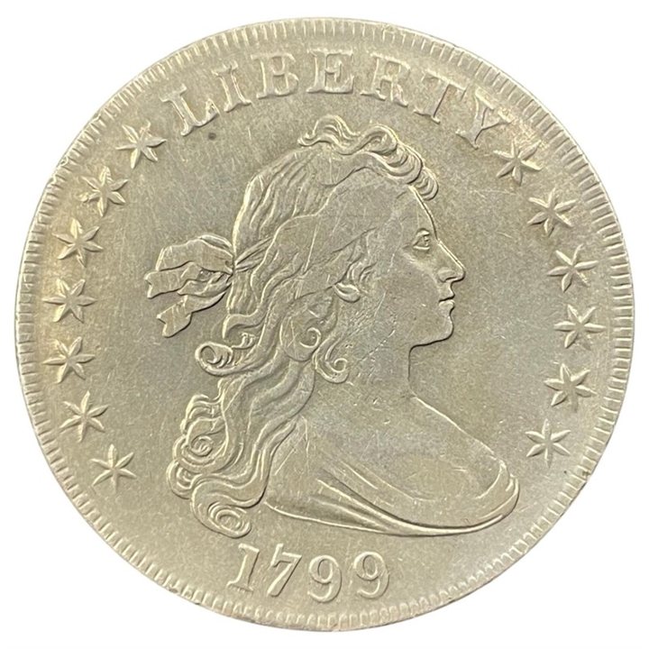 1799 Draped Bust Heraldic Eagle silver dollar