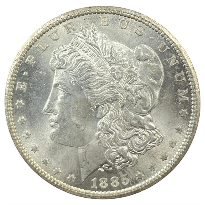 1885-CC Morgan silver dollar