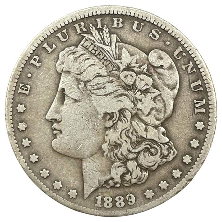 1889-CC Morgan silver dollar
